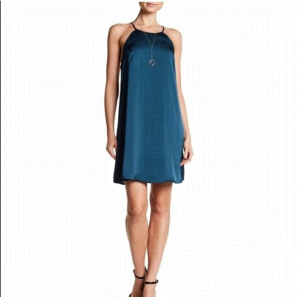 Nwt- ASTR The Label Satin Lace-Up Mini Slip Dress